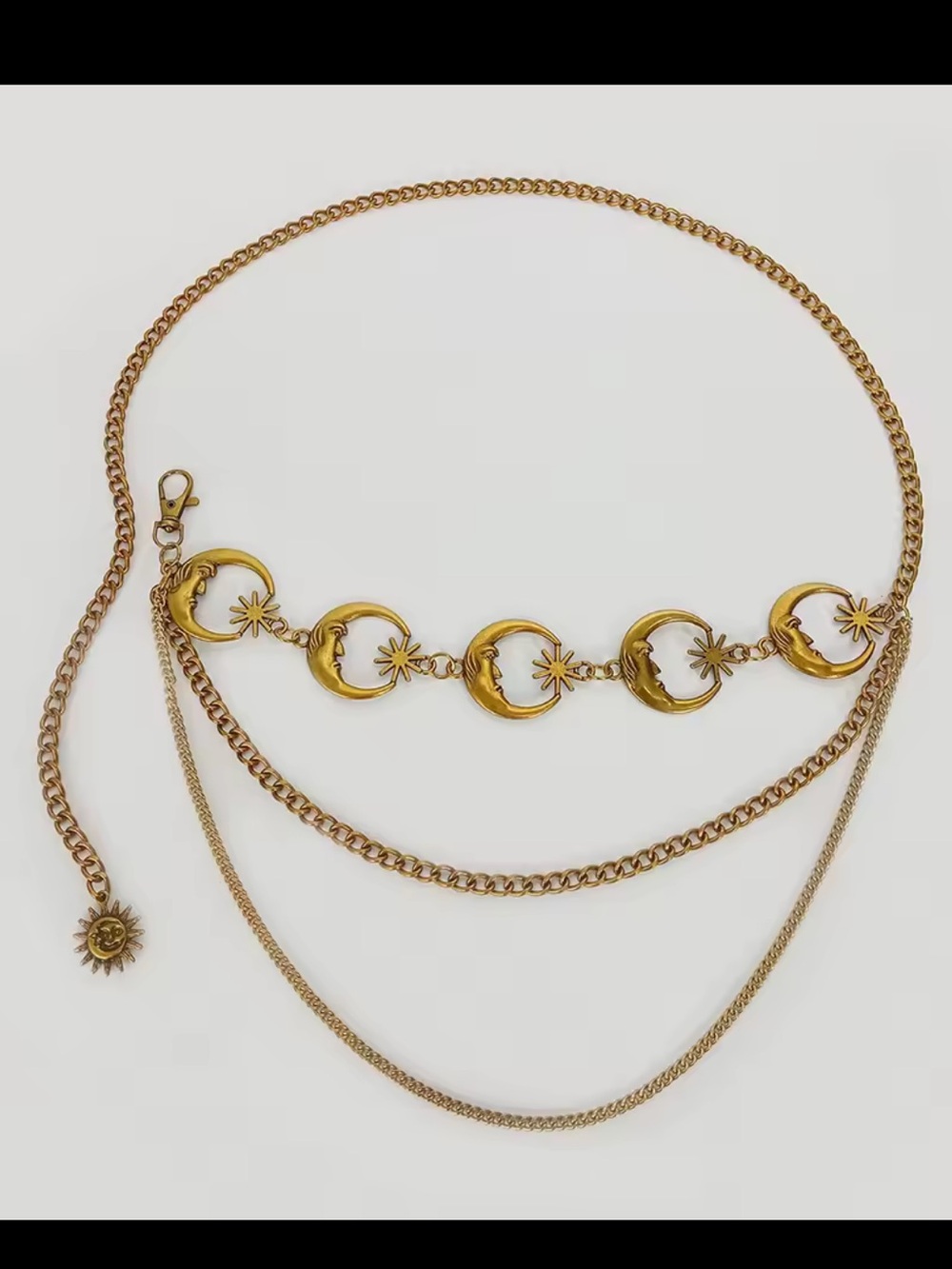 ✨ Celestial Moon & Star Gold Waist Chain / Body Chain ✨ - Picture 3 of 7